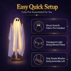 Swinging Ghost Light Wood Frame Remote-Controlled Multi-Mode LED