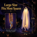 Swinging Ghost Light Wood Frame Remote-Controlled Multi-Mode LED