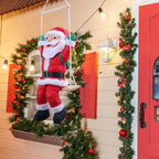 Swinging Santa Decoration Lightweight Fabric Indoor & Outdoor