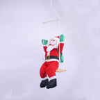 Swinging Santa Decoration Lightweight Fabric Indoor Outdoor Easy Hang