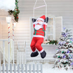 Swinging Santa Decoration Lightweight Fabric Indoor Outdoor Easy Hang
