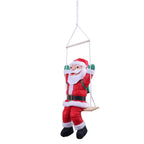 Swinging Santa Decoration Lightweight Fabric Indoor Outdoor Easy Hang
