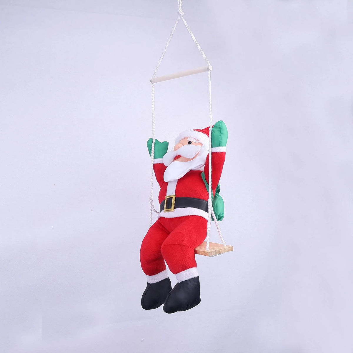 Swinging Santa Figure Lightweight Fabric Indoor & Outdoor