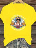 T-Shirt Plus-Size Oktoberfest Graphic Lightweight Polyester