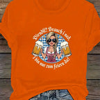 T-Shirt Plus-Size Oktoberfest Graphic Lightweight Polyester