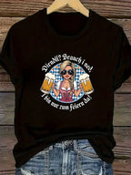 T-Shirt Plus-Size Oktoberfest Graphic Lightweight Polyester
