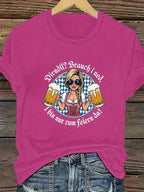 T-Shirt Plus-Size Oktoberfest Graphic Lightweight Polyester
