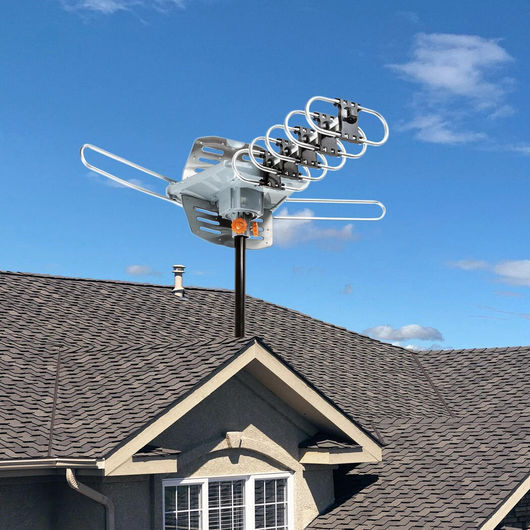 TV Antenna Motorized 360 Degree Amplified Aerospace Aluminum