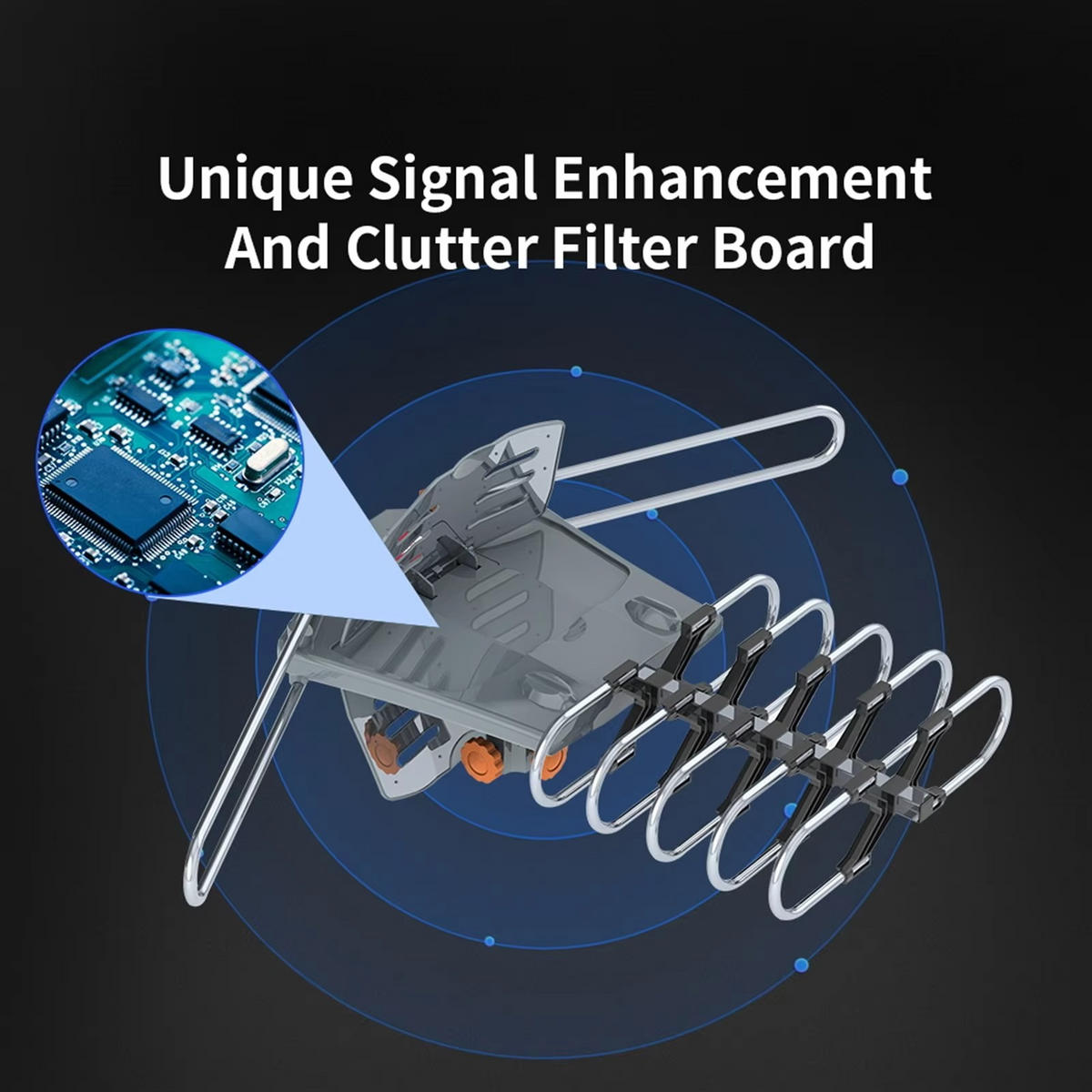 TV Antenna Motorized 360 Degree Amplified Aerospace Aluminum