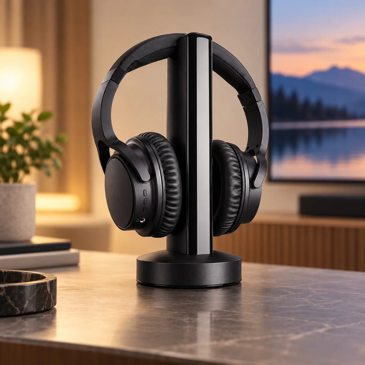 TV Headphones Over-Ear Wireless 160 Ft Range