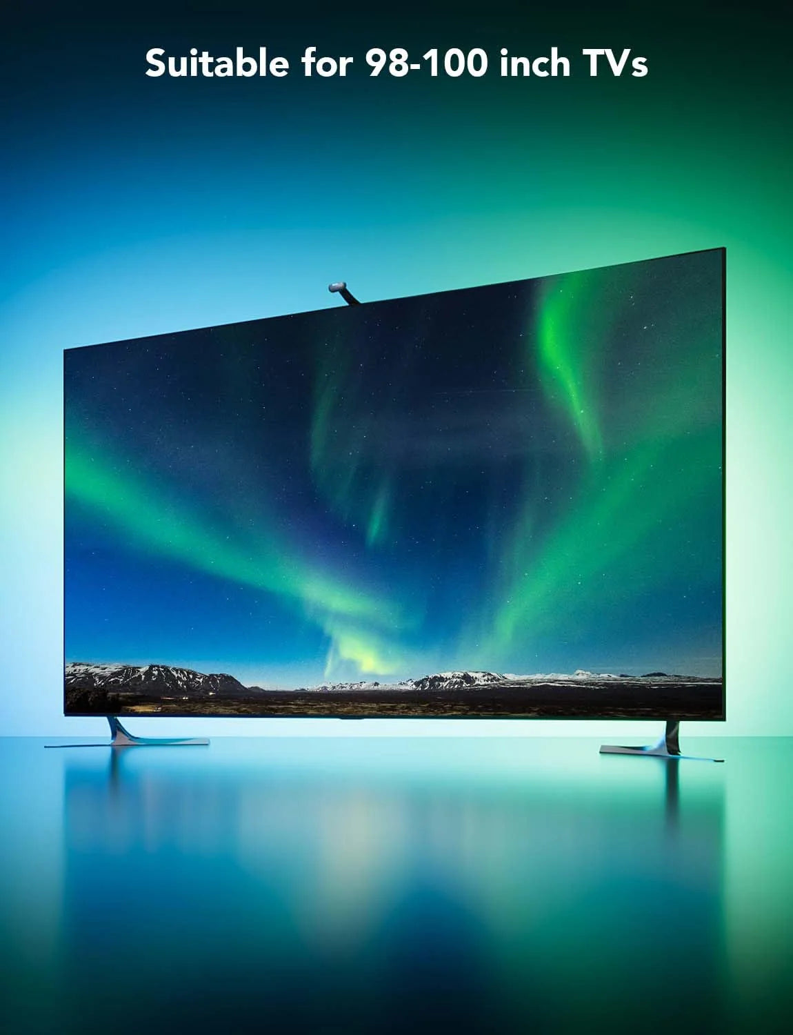 TV LED Backlight Kit Dual-Edge Cameras RGBIC Multi-Zone