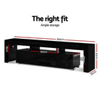 TV Unit Integrated RGB LED Handleless Drawers