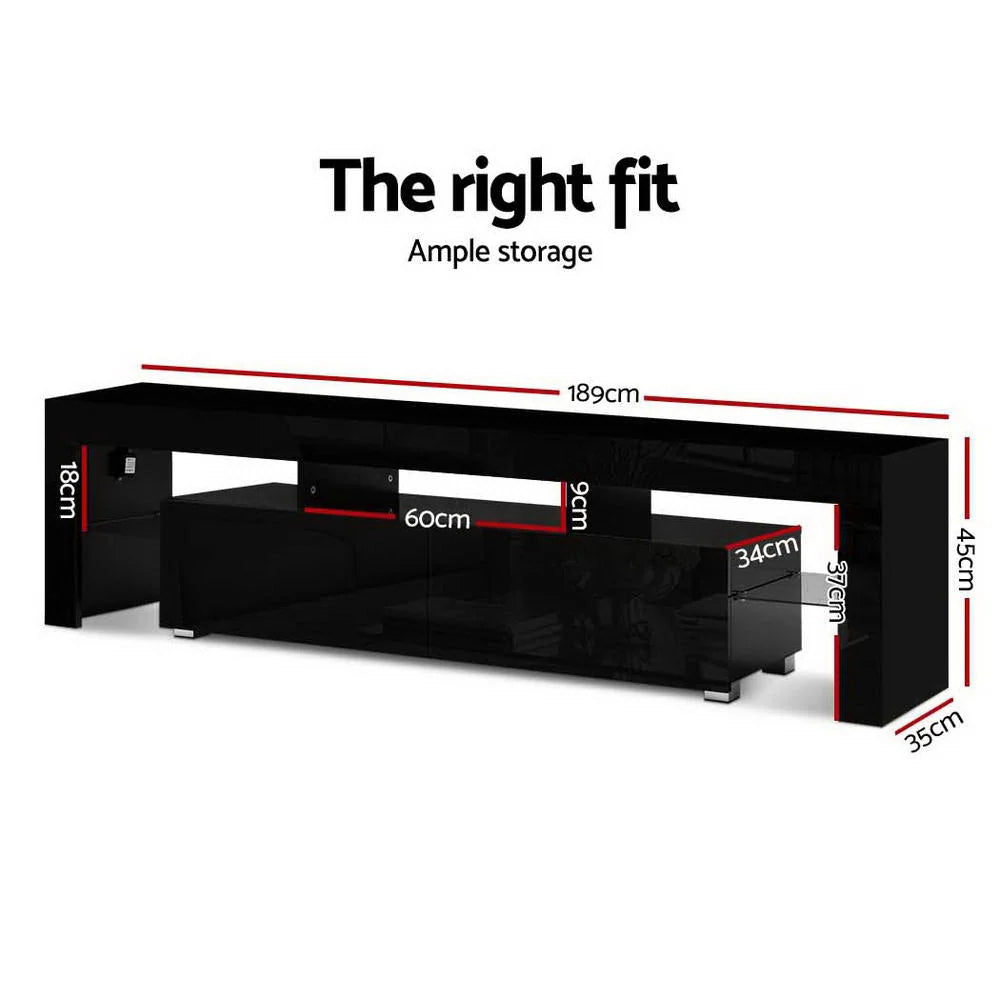 TV Unit Integrated RGB LED Handleless Drawers
