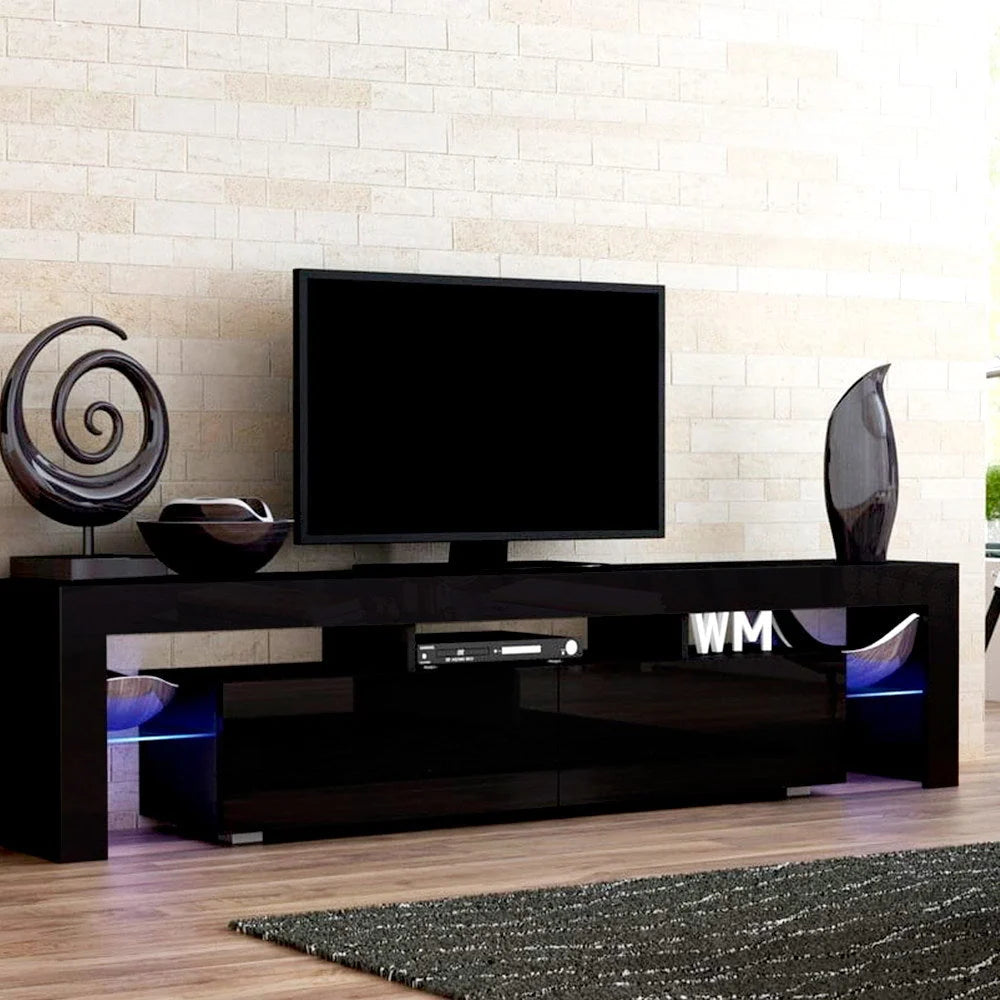 TV Unit Integrated RGB LED Handleless Drawers