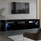 TV Unit Integrated RGB LED Handleless Drawers