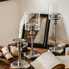 Table Candle Holder Scandinavian Metal Silver & Gold