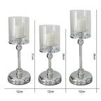 Table Candle Holder Scandinavian Metal Silver & Gold