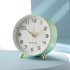 Table Clock Silent Sweep Metal & Glass