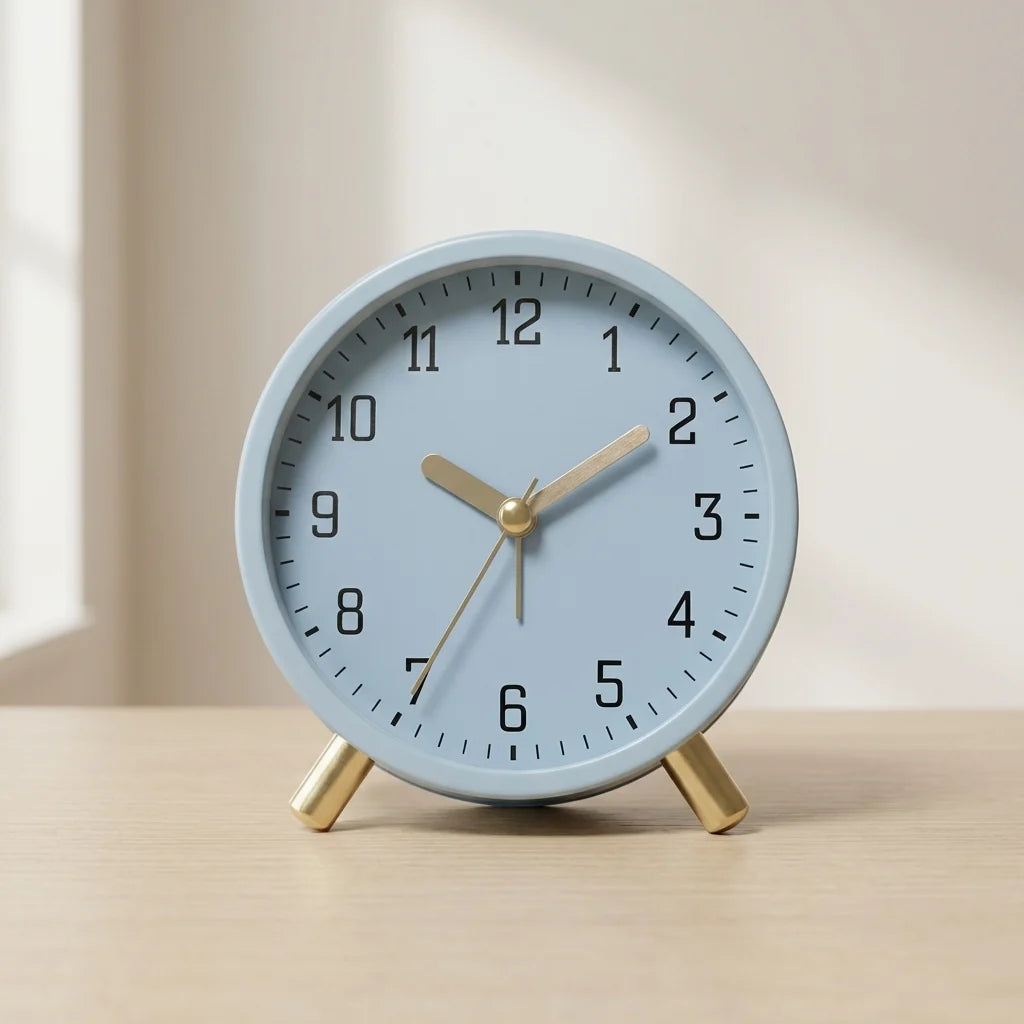 Table Clock Silent Sweep Movement Scandinavian Design
