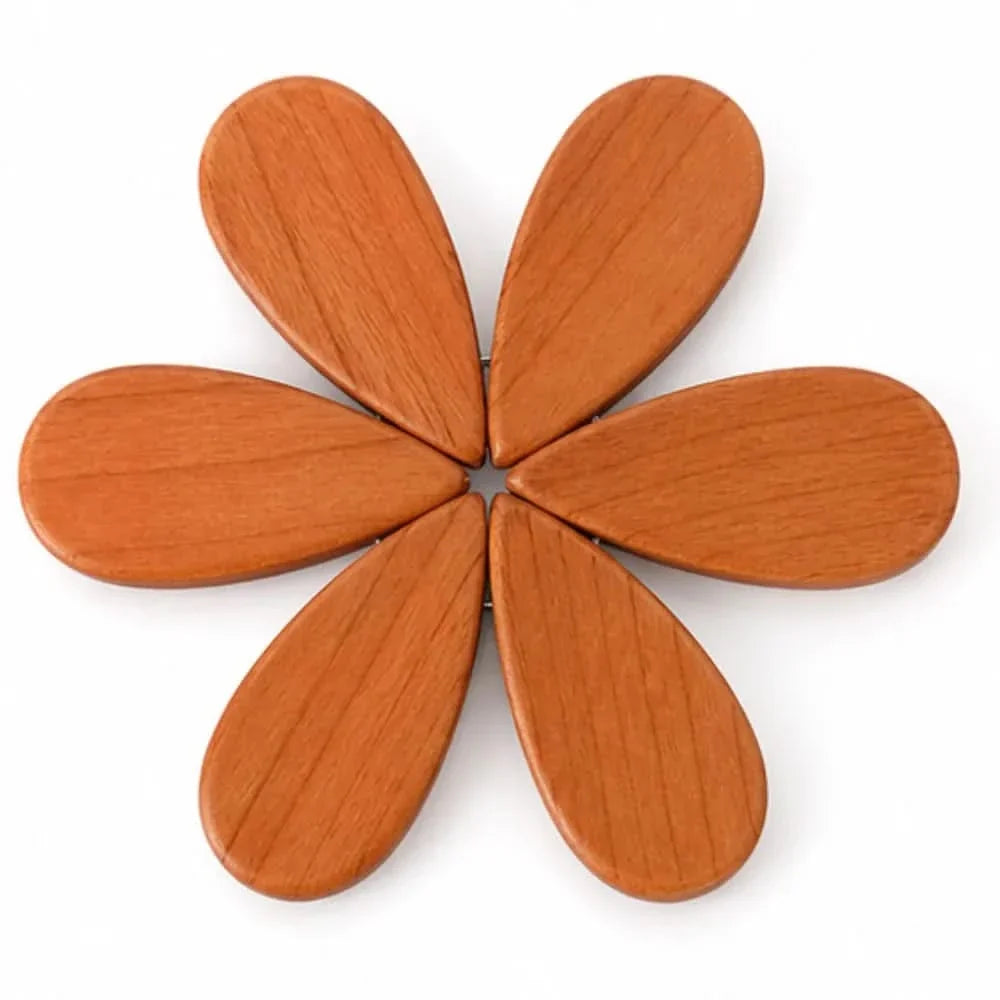 Table Coaster Set Wooden Foldable Christmas Tree