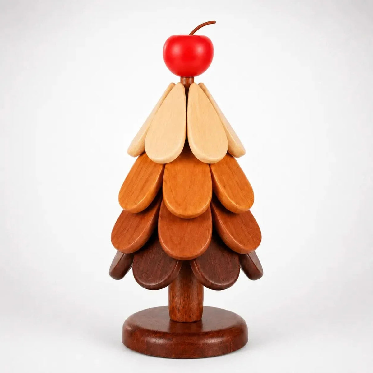 Table Coaster Set Wooden Foldable Christmas Tree