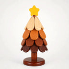 Table Coaster Set Wooden Foldable Christmas Tree
