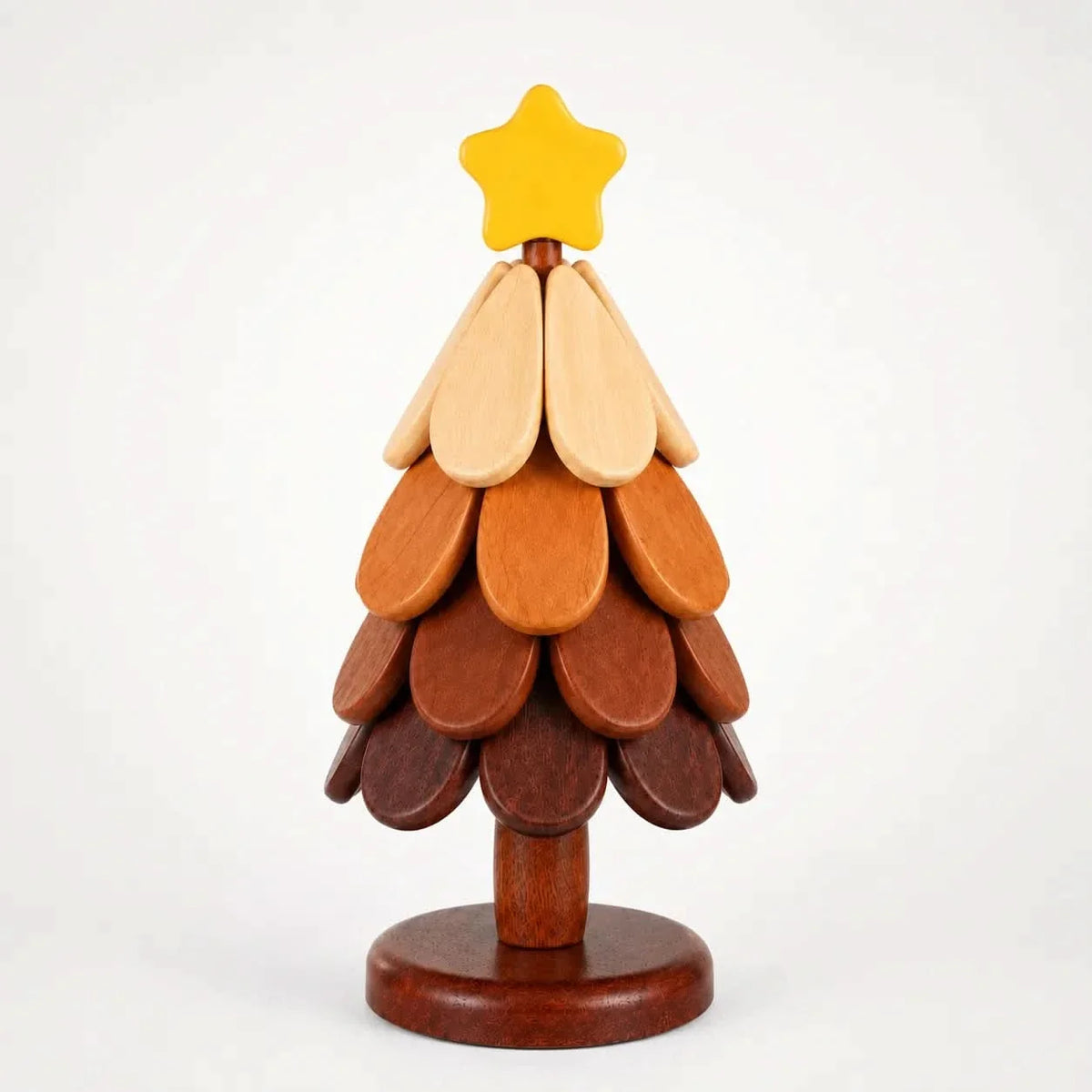 Table Coaster Set Wooden Foldable Christmas Tree