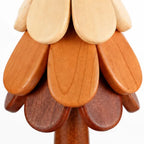 Table Coaster Set Wooden Foldable Christmas Tree