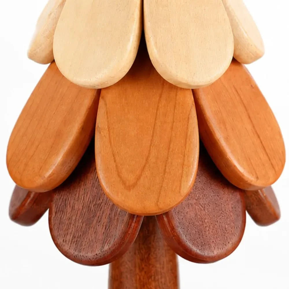 Table Coaster Set Wooden Foldable Christmas Tree