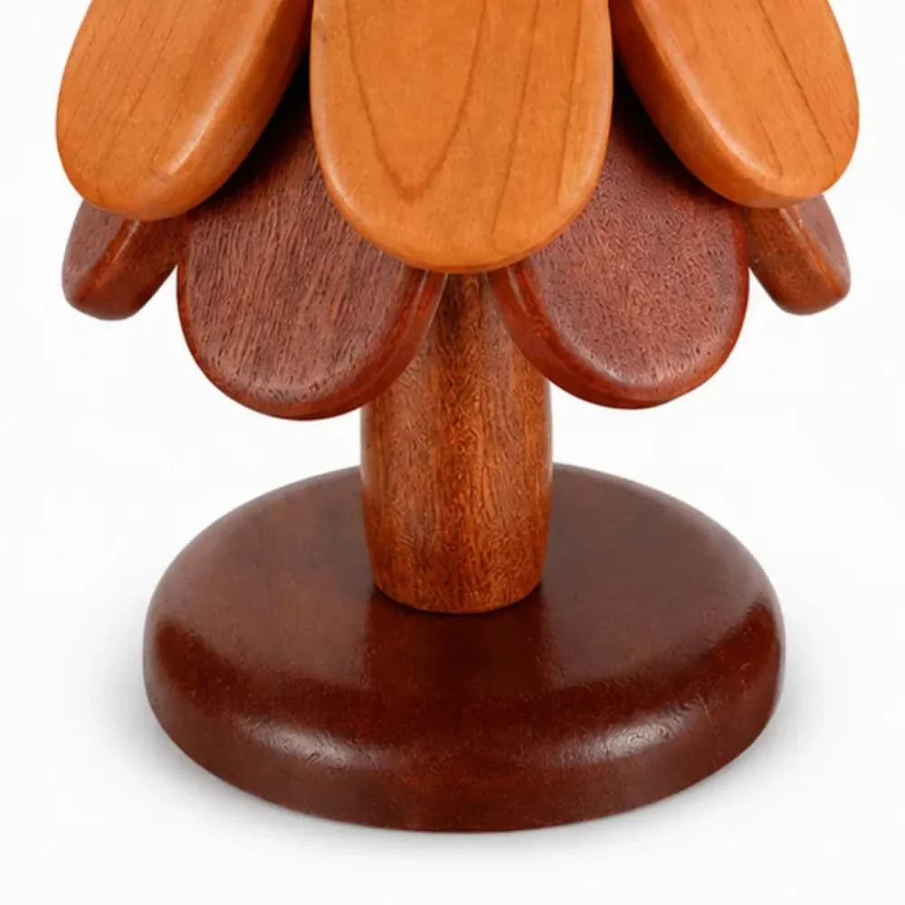 Table Coaster Set Wooden Foldable Christmas Tree