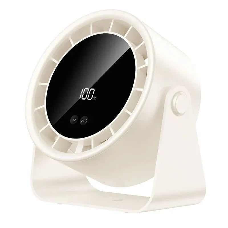 Table Fan 100 Adjustable Speeds Rechargeable LED Display