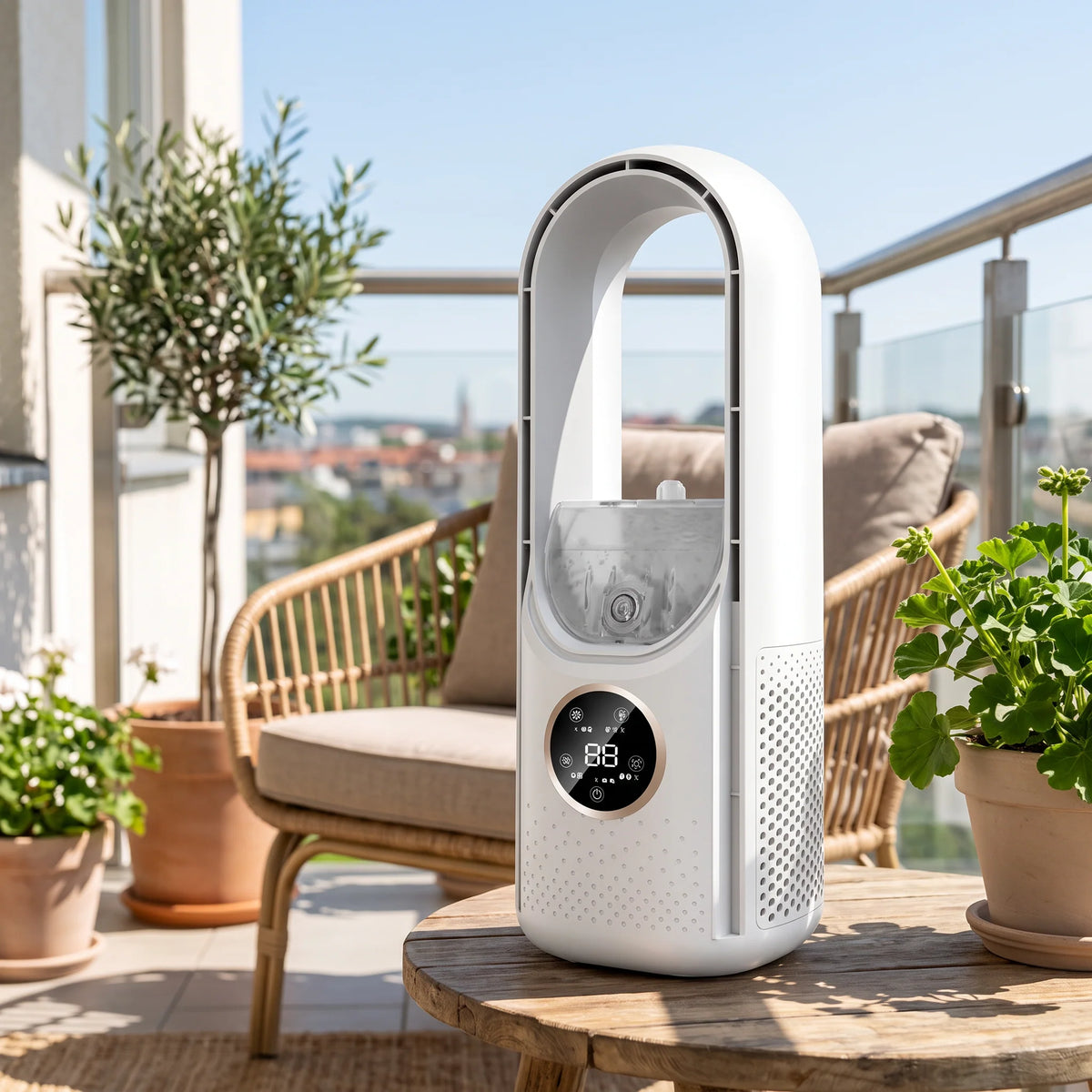 Table Fan Bladeless Rechargeable Quiet