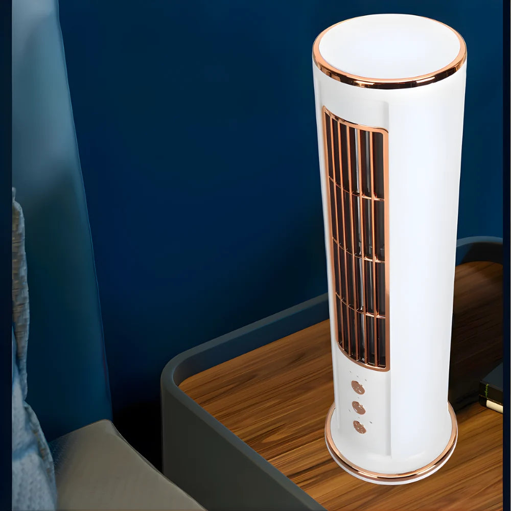 Table Fan Bladeless USB Rechargeable Remote & 3 Speeds