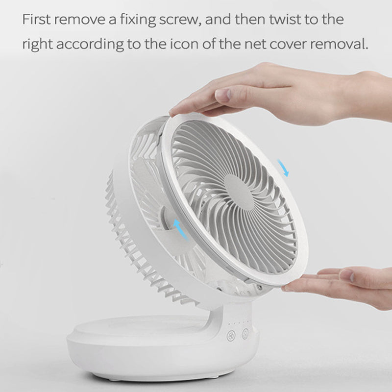 Table Fan Foldable & Oscillating USB Rechargeable