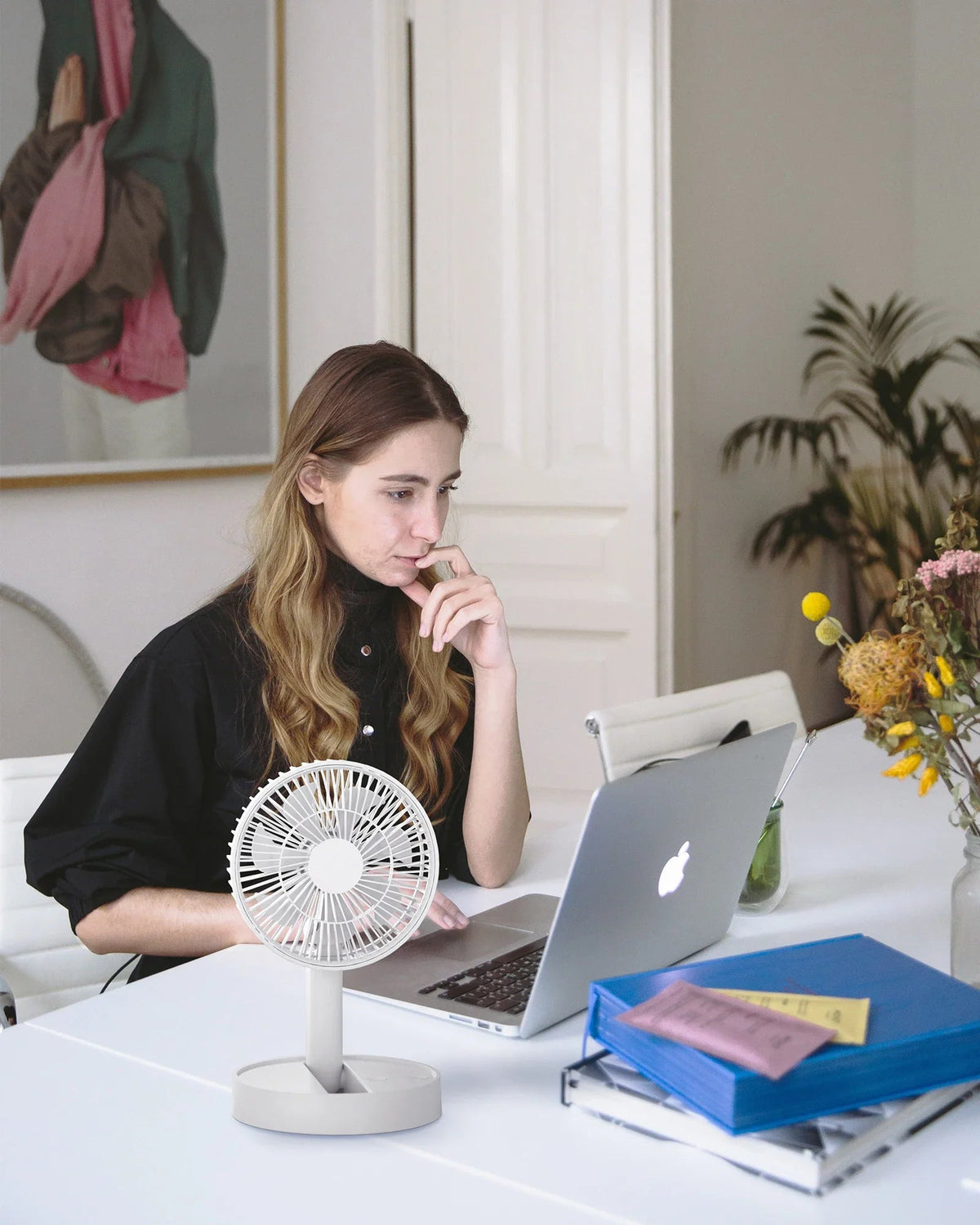 Table Fan Foldable USB Rechargeable 4 Speeds