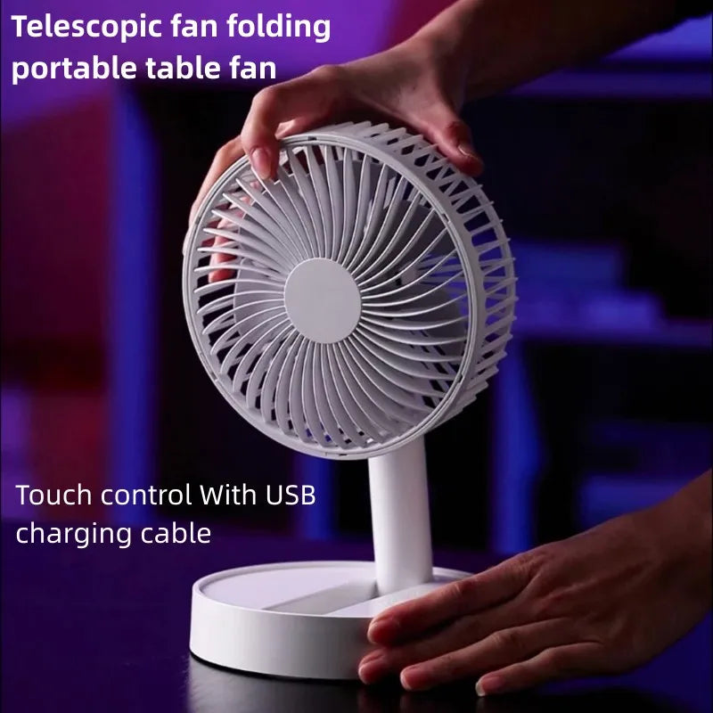 Table Fan Foldable USB Rechargeable 4 Speeds