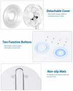 Table Fan Foldable USB Rechargeable 4 Speeds