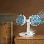 Table Fan Rechargeable Adjustable Rotation & LED Nightlight