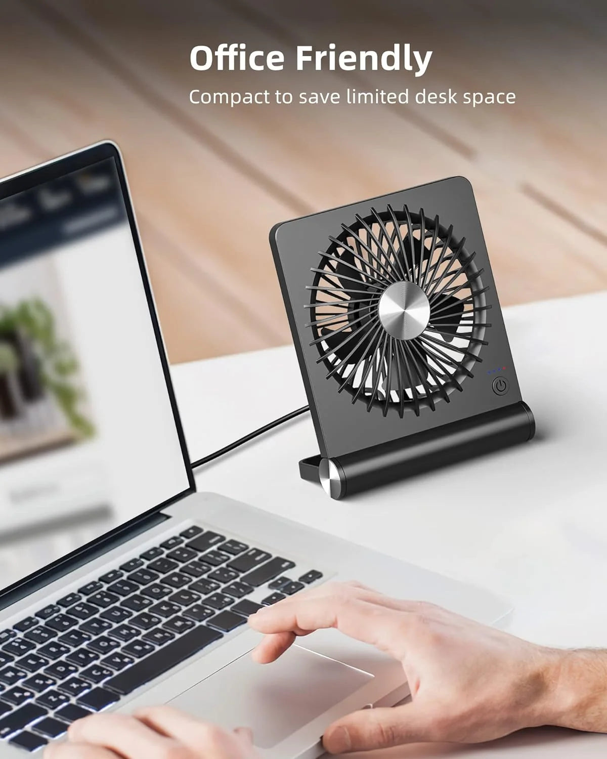 Table Fan USB Powered 3-Speed Ultra Quiet