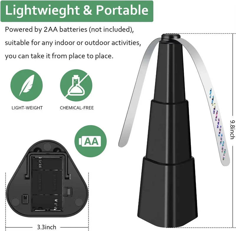 Table Fly Repellent Fan Holographic Blades Silent Battery-Powered