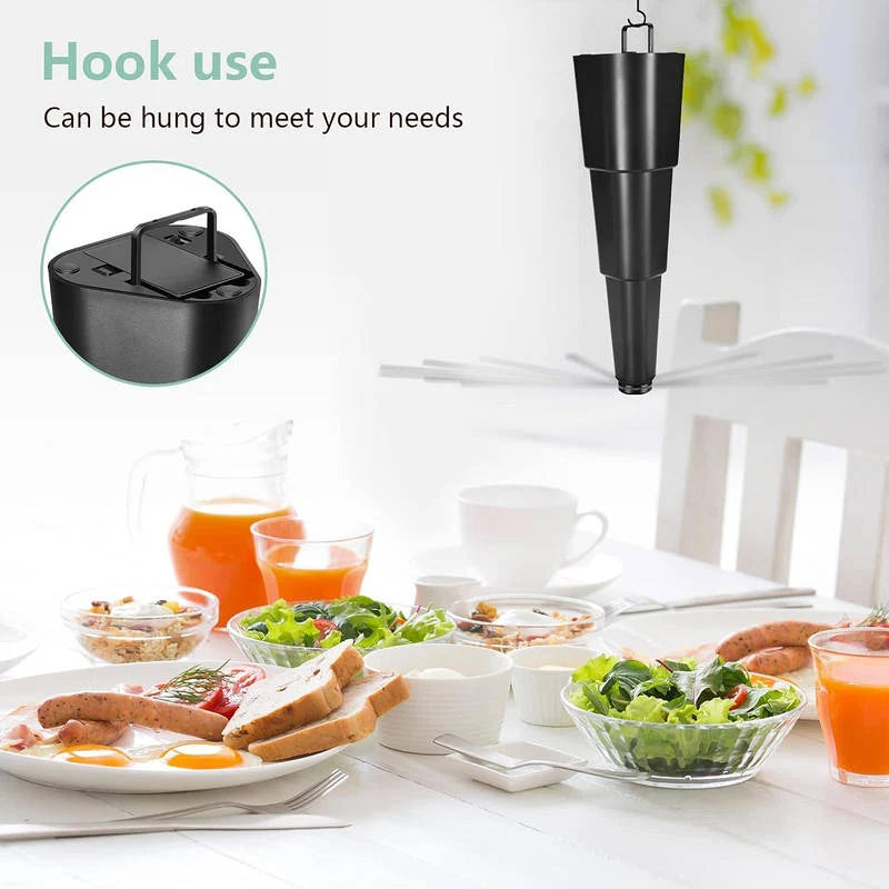 Table Fly Repellent Fan Holographic Blades Silent Battery-Powered