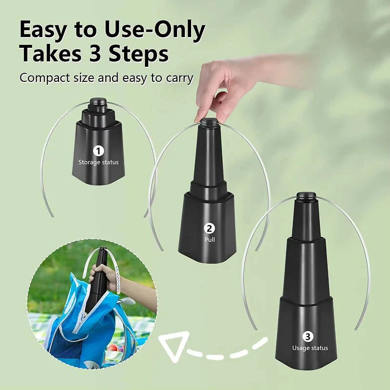 Table Fly Repellent Fan Holographic Blades Silent Battery-Powered