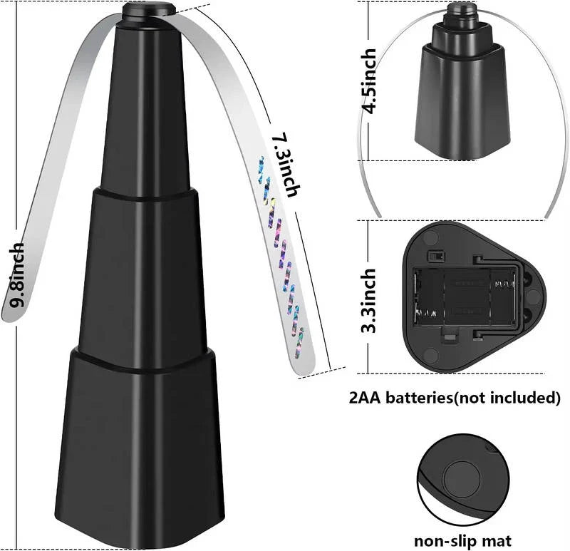 Table Fly Repellent Fan Holographic Blades Silent Battery-Powered