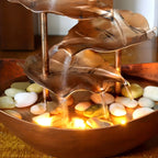 Table Fountain Silent Pump Warm LED USB Powered