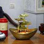 Table Fountain Silent Pump Warm LED USB Powered