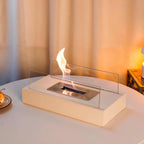 Table Heater Bioethanol Portable Tempered Glass & Steel