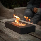 Table Heater Bioethanol Portable Tempered Glass & Steel