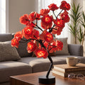 Table Lamp Acrylic Rose Petal Shade Metal Base