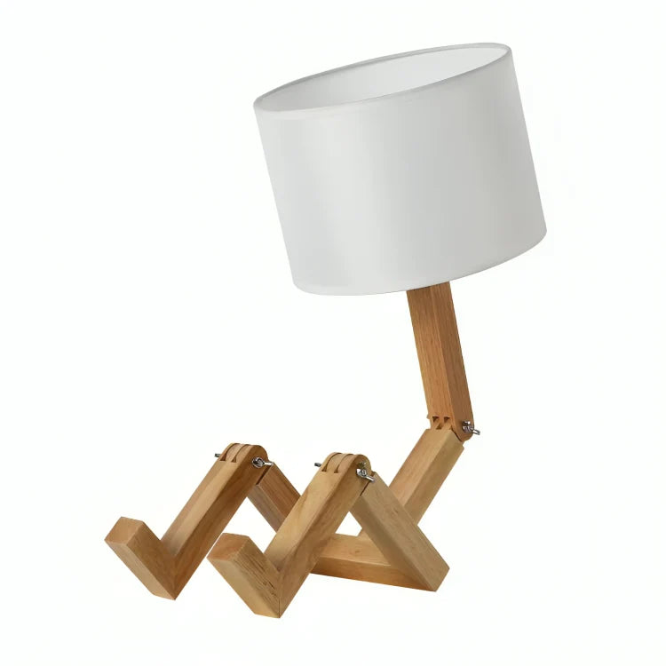 Table Lamp Adjustable Reading Light Built-In Bookshelf