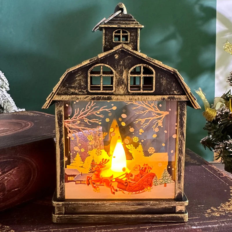 Table Lamp Animated Festive Scene Cordless Warm White LED